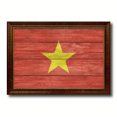 « vietnam country flag », impression sur toile encadrée