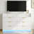 6-Drawer Dresser with RGB LED Lights & Charging Station, White Linen Texture Chest of Drawers-1561186846