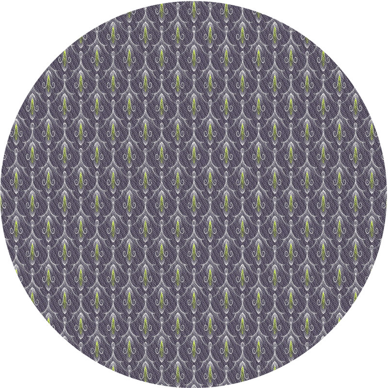Tapis décoratif gris posstell, Rond 5 pi