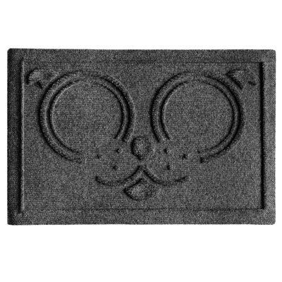 WaterHog® Puppy Face 12 in. x 18 in. Indoor Outdoor Dog Bowl Feeder Mat