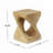 MGO Twist Shape Side Table, Wood-like texture, Natural Color-108421915