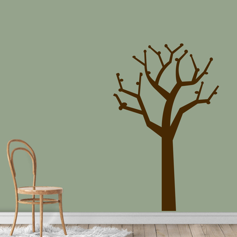 Décalcomanies murales arbre, Brun chocolat