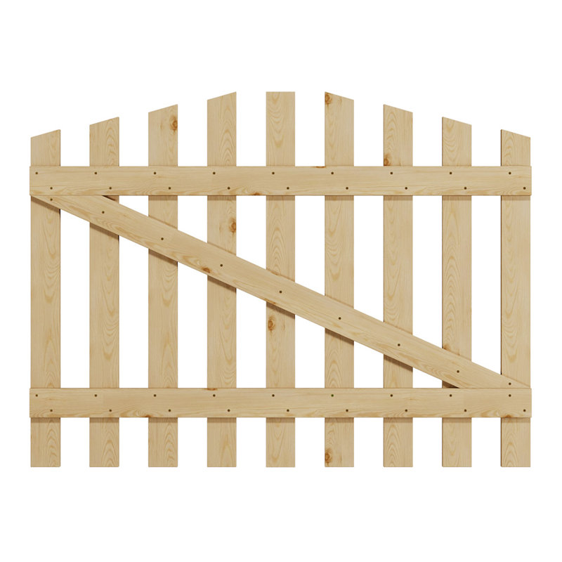 Adelheid Gate Fencing with 1 Panel(s) Included, Wooden, 90cm H x 120cm W x 5cm D