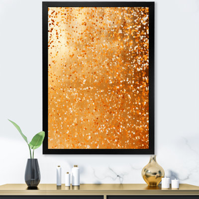 Golden Dot Sunset Reverie II - Abstract Collages, art mural