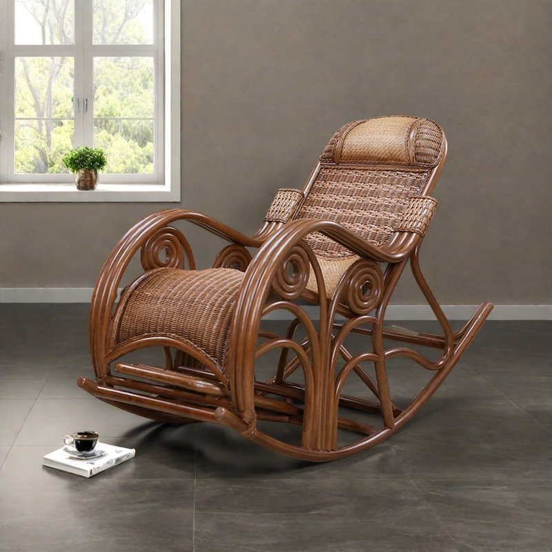 Rattan mat comfortable and relaxing rocking chair