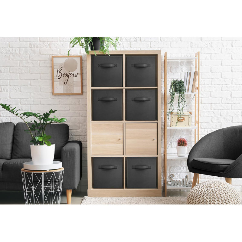 Cube de stockage pliable, Noir