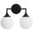 Romale Dimmable Bathroom Vanity Light with 5.9in Milk Opal Glass Globe Shade-533377888-524864243