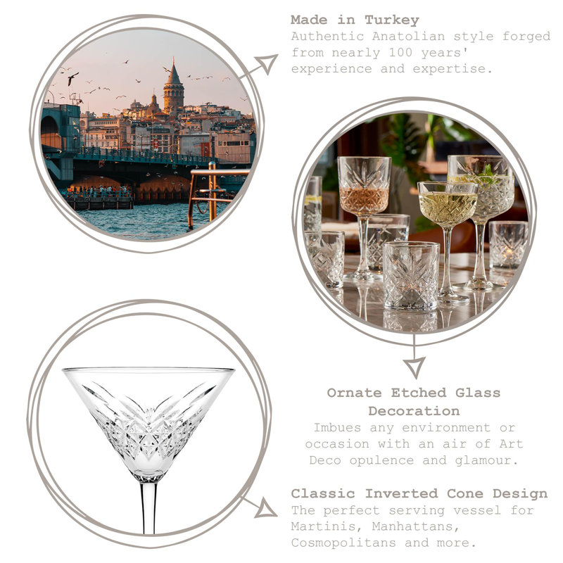 Pasabahce Timeless Martini Glasses - 230ml