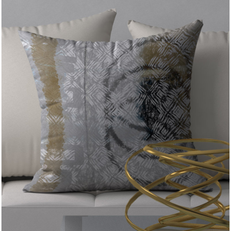 Abstract Reversible Throw Pillow, 18" x 18"