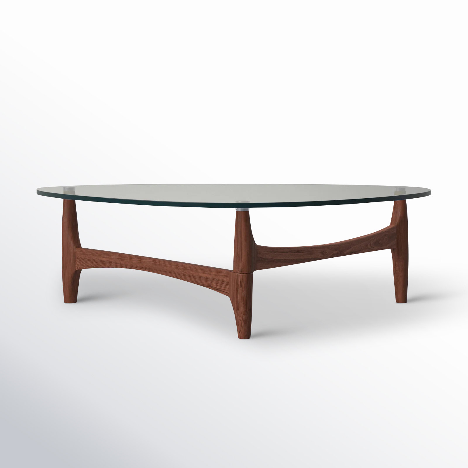 Etna Coffee Table, 14" H x 51" L x 31.5" W, Walnut