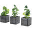 3 - Piece Artificial Evergreen Plant in Wood Pot Set