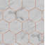 Marble Hexagon Vinyl Wallpaper Roll by Jamie Graney