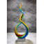 Rainbow Ribbon Murano Glass Centerpiece Sculpture
