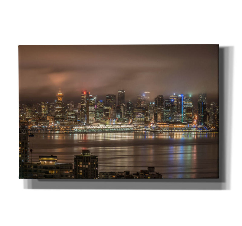 «Vancouver Night» par Tim Oldford, H 12 po x l 18 po x P 0,75 po