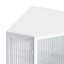 Armoire de coin 21,96 po pour salle de bain, salon, chambre à coucher - blanc avec porte en verre trempé et rangement, chambre à coucher simple et élégante, moderne