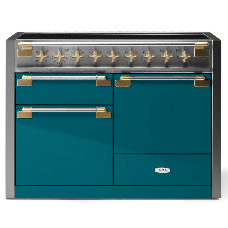Elise 48" Range, Antique Brass;Salcombe Blue, Induction