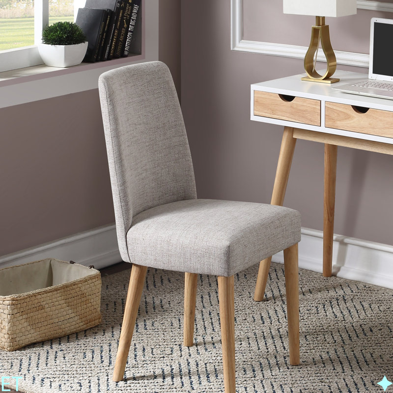 Chaise Taylor avec pieds et tissu Taylor, Gris
