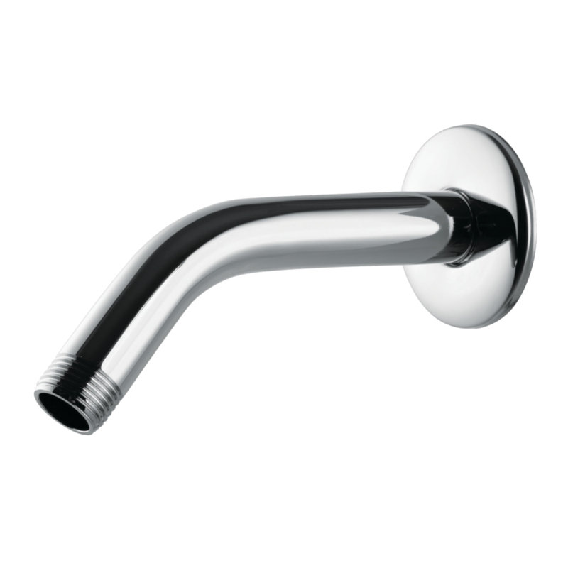 Bras de douche Kingston en laiton 6 po avec bride ronde Kingston, Chrome poli