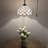 Decker Tiffany Pendant Lighting Plug in White Stained Glass Crystal Beans LED Bulb Included 12"W*12"D*60"H