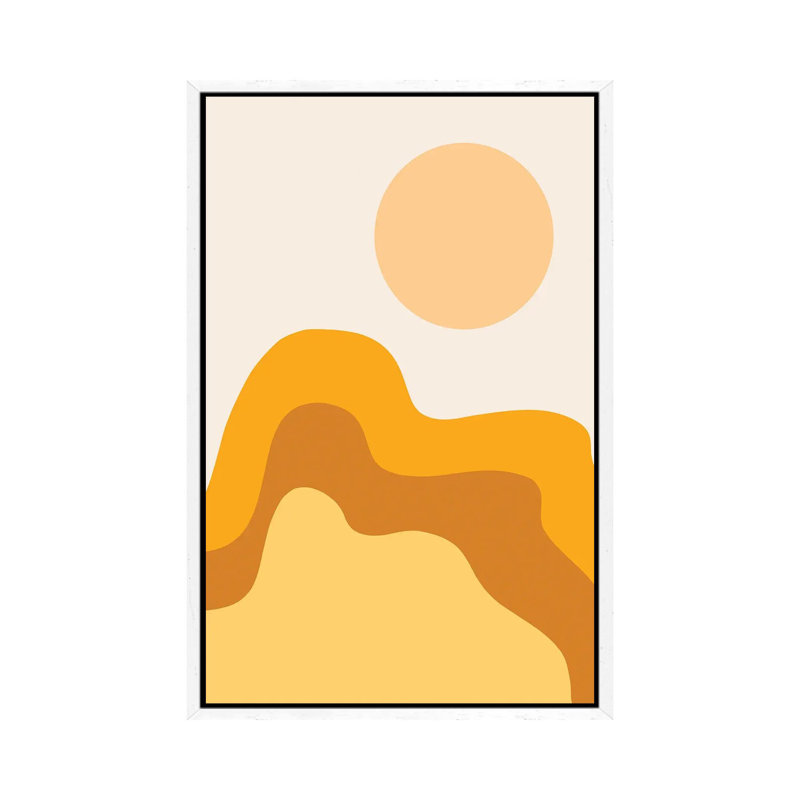 Sun Dunes II - Print on Canvas, 152.5 cm H x 101.5 cm W, White Framed