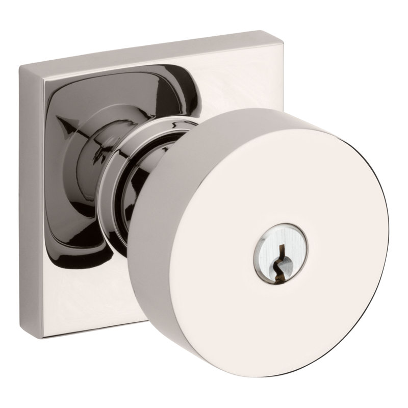 Rose Emergency Egress Keyed Entry, Lifetime Bright Nickel