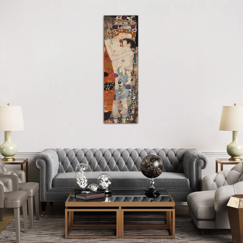 Three Ages Of Woman, Vertical by Gustav Klimt - Painting on Canvas, No Frame, 30.48 cm H x 91.44 cm W x 1.91 cm D