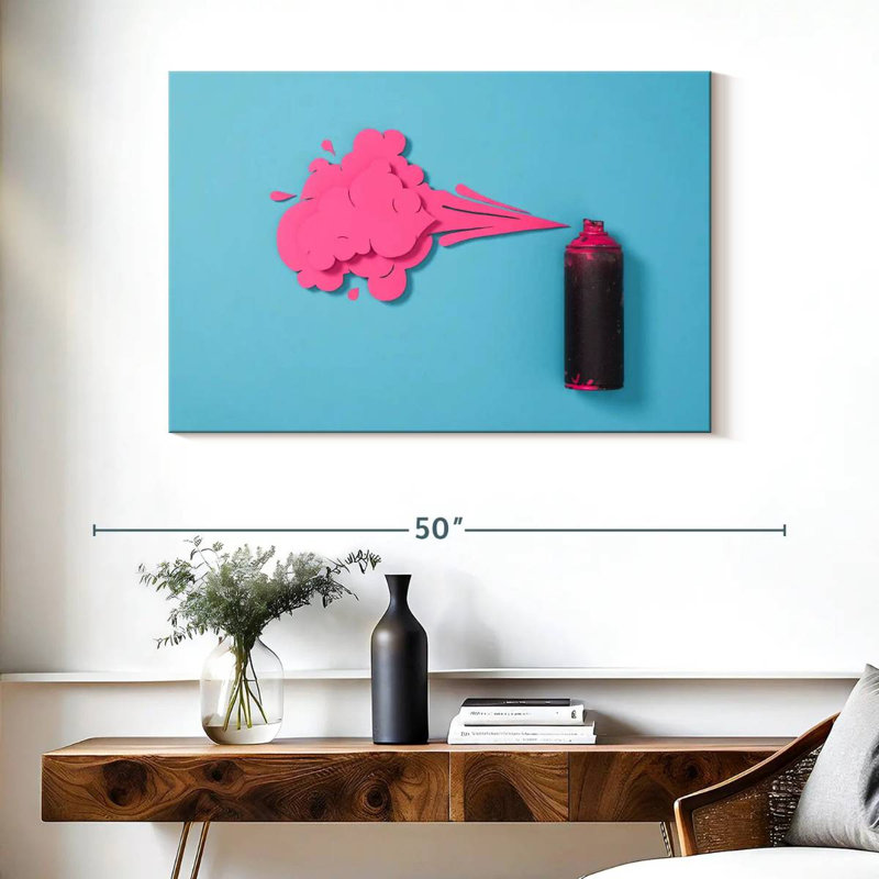 Senne Creative Pink Spray Paint, 26" H x 39" W