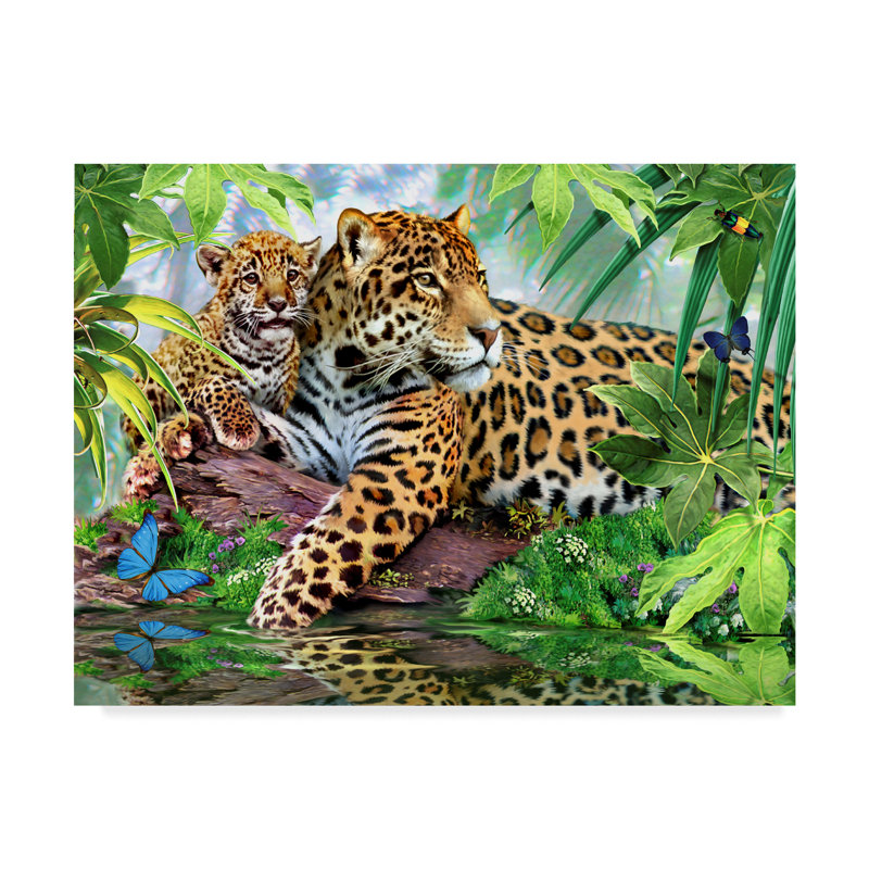Vibrant Jungle Jaguars Canvas Wall Art