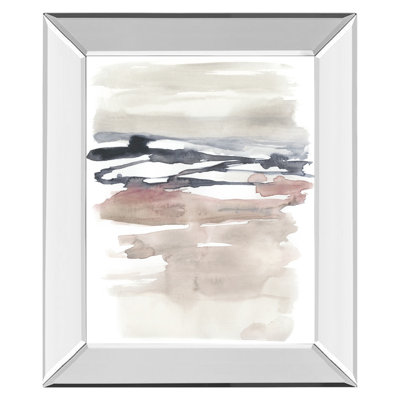 Art mural Tiered Horizon II - 22 po x 26 po - Cadre en miroir