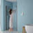 36"W X 72"H Fold Frameless Shower Door With Tempered Glass, 1/4 Inch (6 Mm), Matte Black-121703729