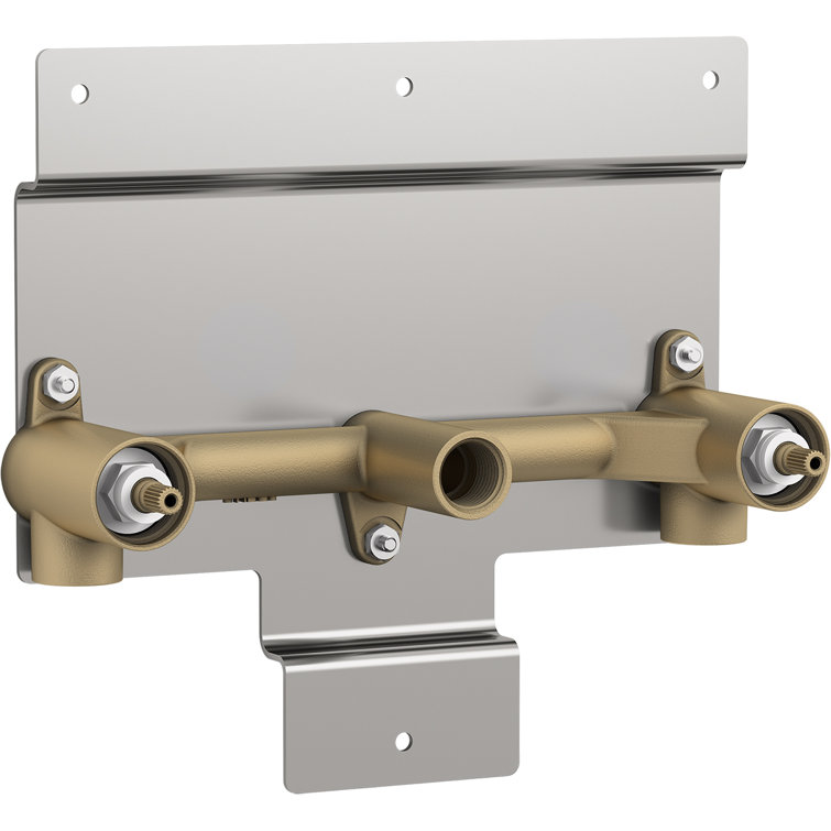 Parallel Two Handle Wall Mount Bath Faucet Valve