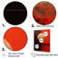 Reproduction d'art sur toile lune dorée et rouge-2124782336-2124782331