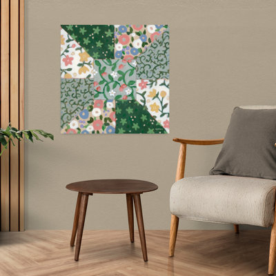 Art mural floral matelassé Floral III