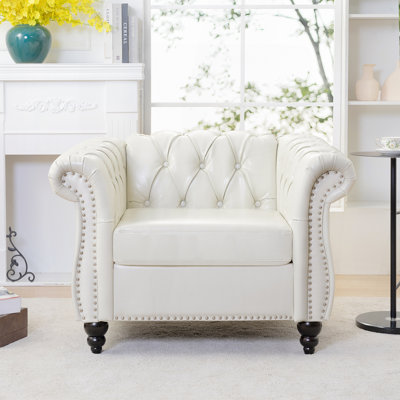 Byrom 32'' Faux Leather Sofa