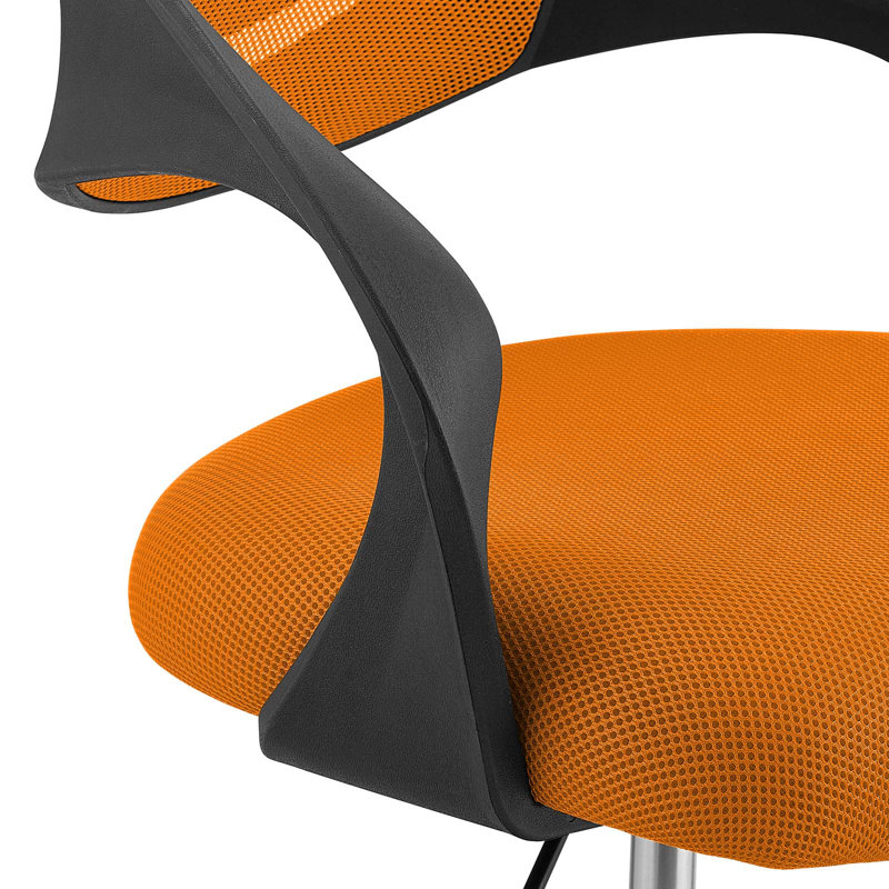 Thrive 25" Orange Mesh Swivel Drafting Chair with Plastic Frame
