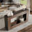 63" Long Wood Console Table With Storage Shelf For Entryway-118701533