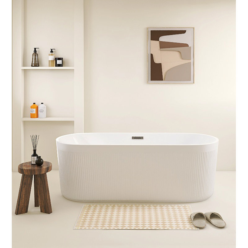 59'' x 29.51'' Freestanding Soaking Acrylic Bathtub