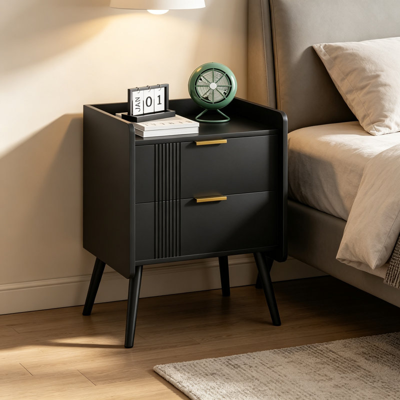 41 cm W Iron Bedside Table