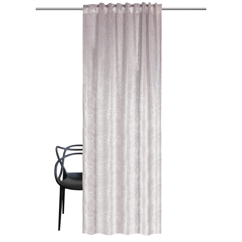 Skyelee Room Darkening Curtain Single Panel, Antique pink and pink