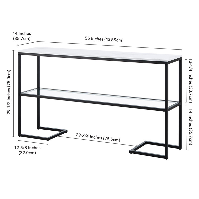 139.9cm Console Table, Blackened Bronze