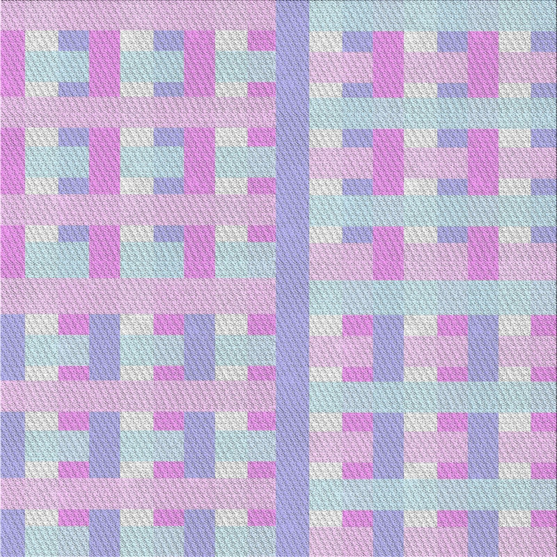 Tapis rose à motif écossais Kiely, Carré 3 pi