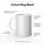 Tasse en céramique blanche Cricut - 12 oz / 340 ml (6 carats)