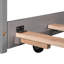 Lit plateforme en L avec lit gigogne, tiroirs, lit simple, gris - Bureau intégré pour une utilisation pratique-212030484