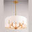 Lentha 5 - Light Dimmable Drum Chandelier