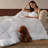 650 FP All Season Goose Feather Down Cotton Cover Comforter Baffle Box Stitch Duvet Insert, King White-1202373683-1083746935