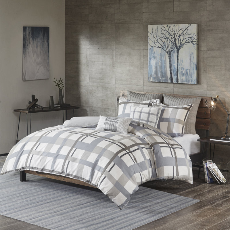  Camila Square Cotton Blend Pillow Sham, Gray