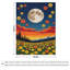 Jeté en flanelle Moonlit Night Sky Luxury, couverture douce et chaude pour le canapé-lit du salon-133686382