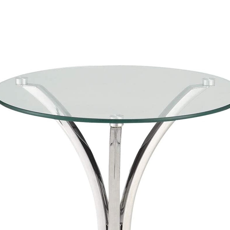 Aliaksandra Glass Top End Table