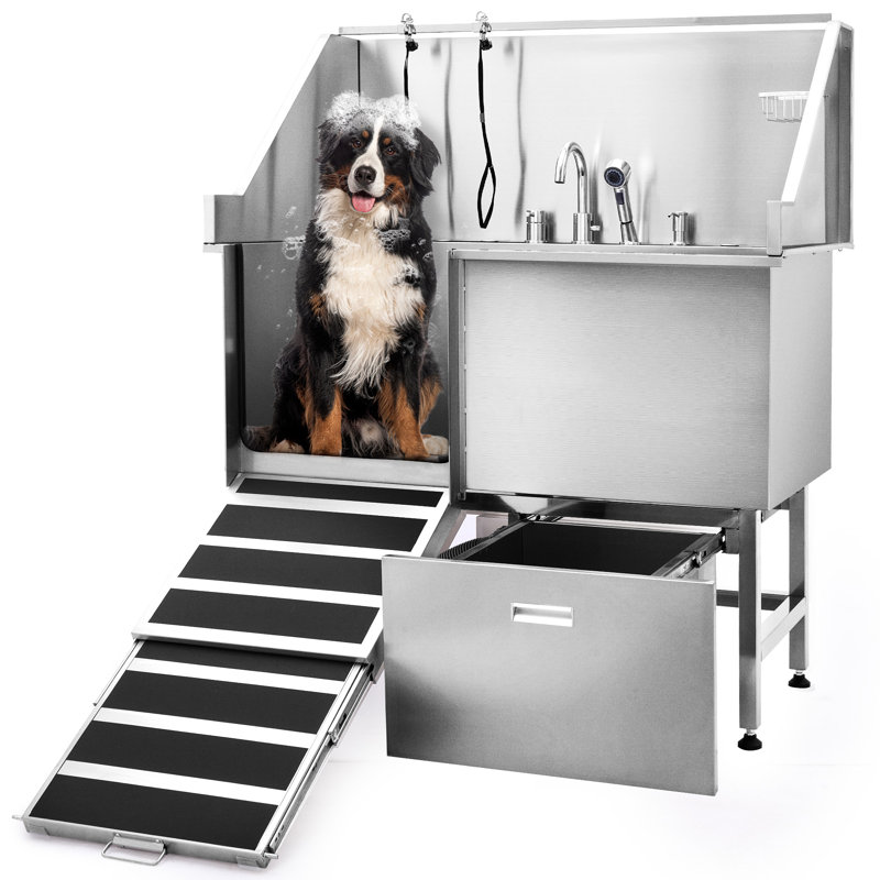 Station de bain pour chien, H 56,3 po x l 50 po x P 31,5 po