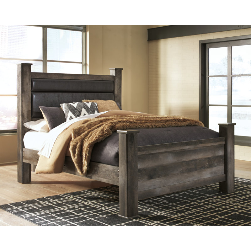 Meisner Queen Upholstered Poster Bed